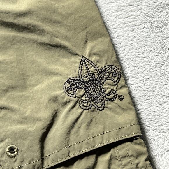 Y2k 2000s BSA Baggy Cargo Shorts Mens Medium 35x11 Boy Scouts America Surplus - Picture 3 of 16